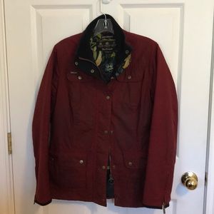 Barbour Burgundy Waxed Jacket
